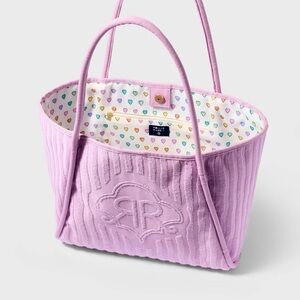 Striped Large Terry Beach Tote Bag Lavender - Roller Rabbit x Target NWT